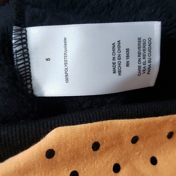 Kensie Girl 3-piece Plush Black Top with Polka Dot Leggings and Hea… - Picture 9 of 9